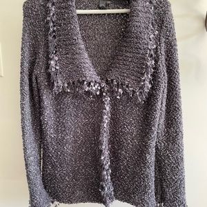 Purple Cardigan with snap button closure size M